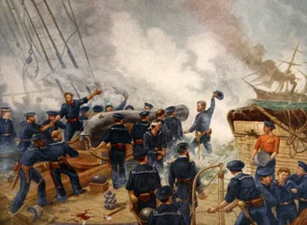 Kearsarge Tonący Alabamę, 19 czerwca 1864 r.